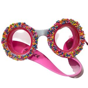 Bling2O Pink Sprinkles Round Swim Goggles Kids Adjustable Strap Novelty